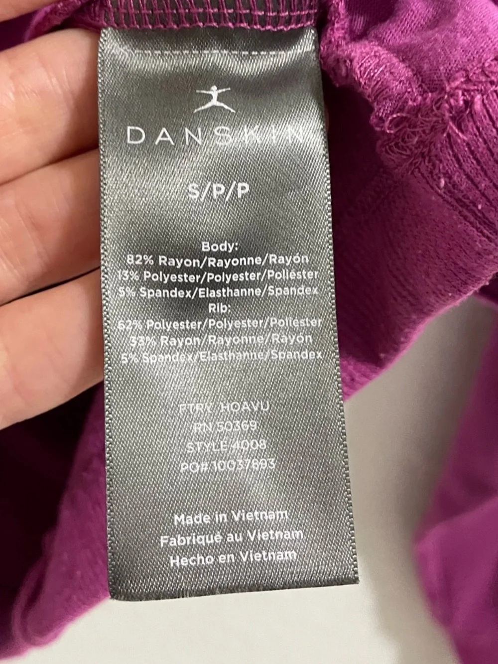 Danskin lightweight quarter